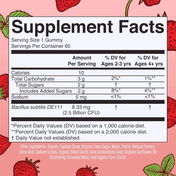 MaryRuth's Kids Probiotic Gummies Strawberry Flavor - Image 2