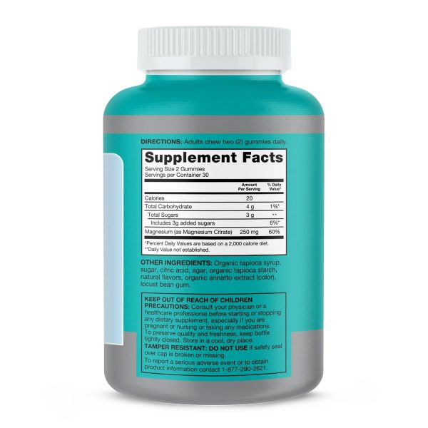 Qunol Magnesium 250mg Gummies 60ct for Nerve, Muscle and Joint Support - Image 2