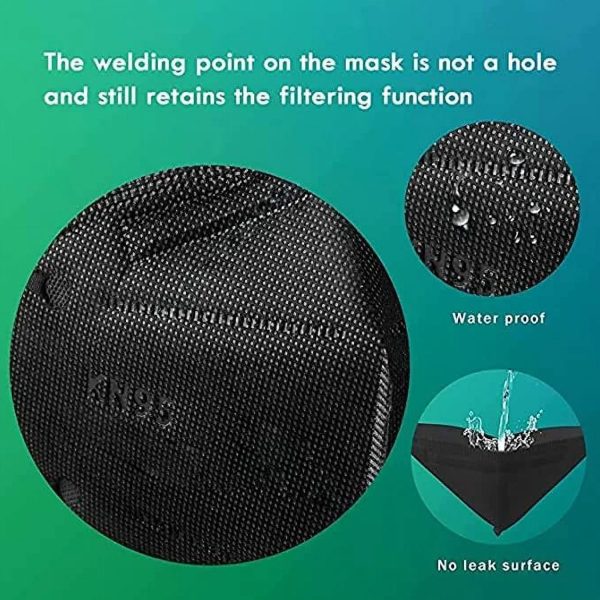 5 Layer Face Mask 50pcs Black Filtering Protection - Image 3
