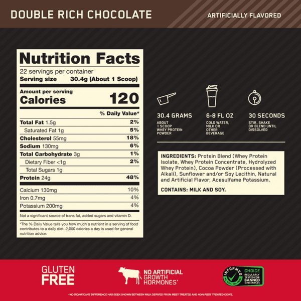 Optimum Nutrition, Gold Standard 100% Whey Protein Powder - Image 3