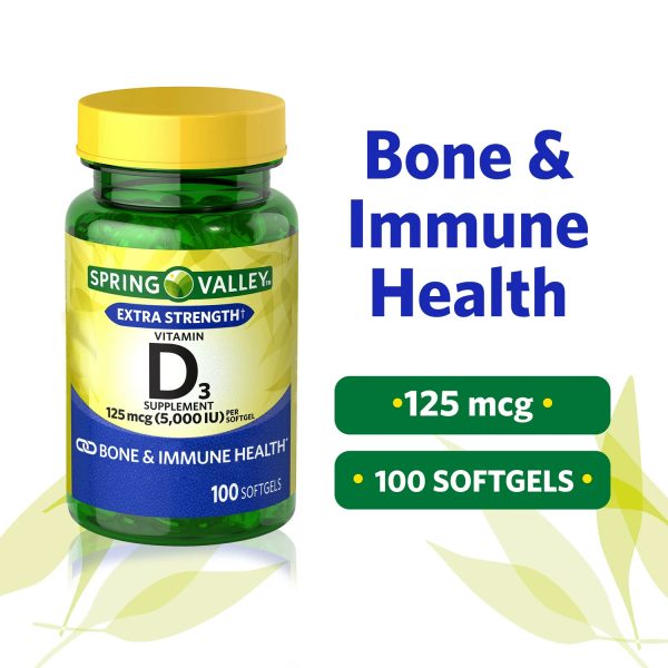 Spring Valley Vitamin D3 Softgels - Image 3